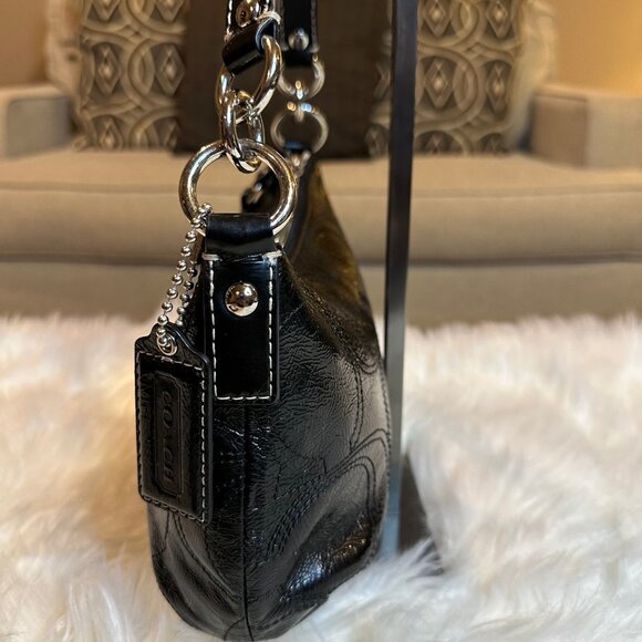 EUC Coach- Black Patent Leather Demi Crossbody Bag - Picture 4 of 13